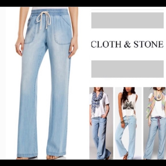 cloth & stone Pants - Anthropology Cloth & Stone chambray pants